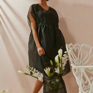 Noemiah Tulip oversized sheer silk dress